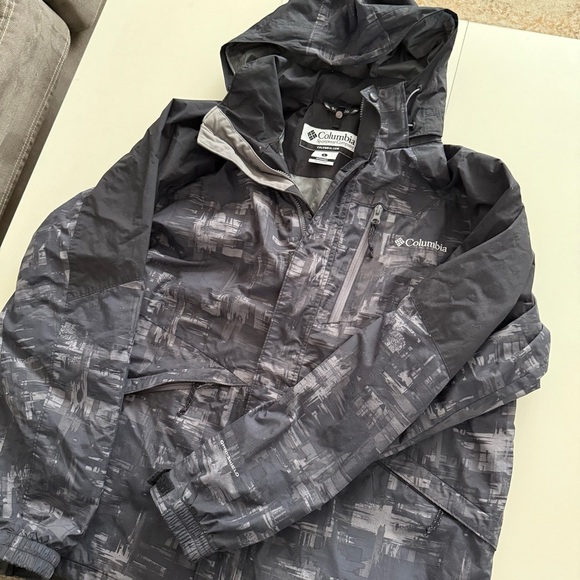 Columbia Nordic Gorpcore Winter Omni-Heat Ski Camouflage Camo Black Grey Jacket - Picture 4 of 6